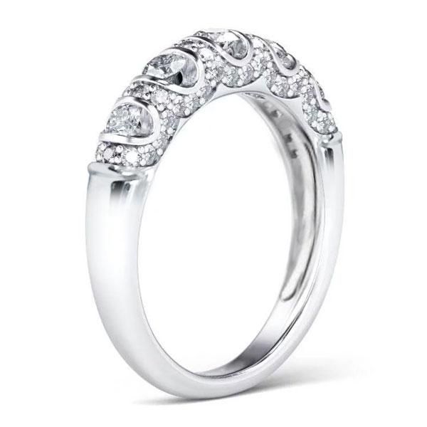 Italo Vintage Five Stone Wedding Band(2.75 CT. TW) Size 8 1/4(U.S.)