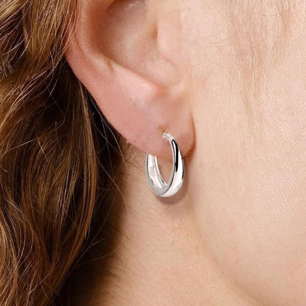 Italo Simple Silver Ear Clips For Women And Men