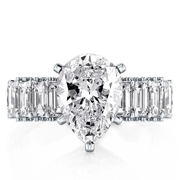 Italo Eternity Pear Engagement Ring(6.88 CT. TW.) Size 7(U.S.)