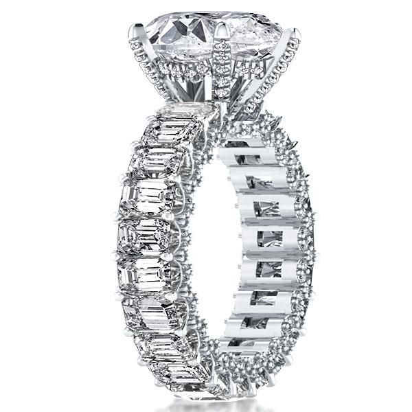 Italo Eternity Pear Engagement Ring(6.88 CT. TW.) Size 7(U.S.)