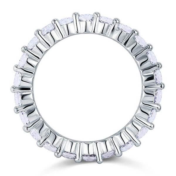 Italo Round Cut Eternity Wedding Band Ring Affordable Size 7(U.S.)