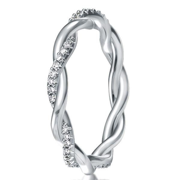 Italo Twist Created White Sapphire Wedding Band(0.45 CT. TW.) Size 6 (U.S.)