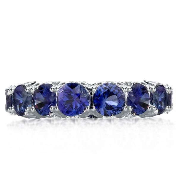 Italo Blue Sapphire Band Ring Eternity Wedding Band For Women Size 9¾(U.S.)