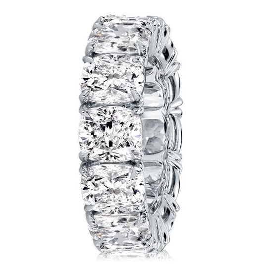 Italo Cushion Cut Eternity Band For Women In Sterling Silver Size 5(U.S.)