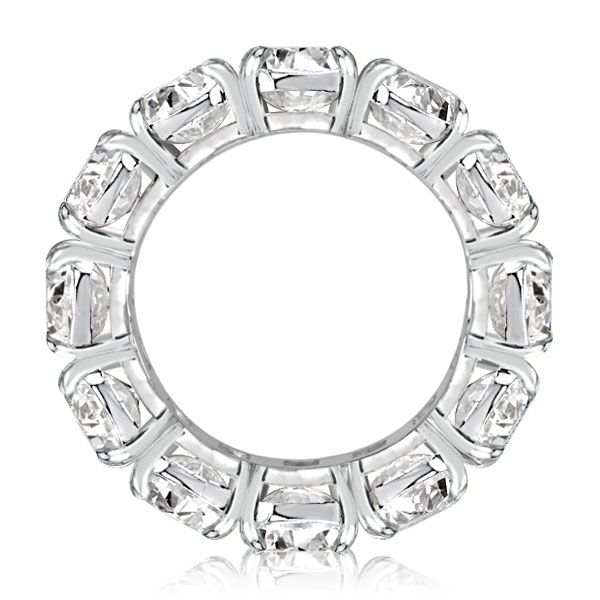 Italo Cushion Cut Eternity Band For Women In Sterling Silver Size 5(U.S.)